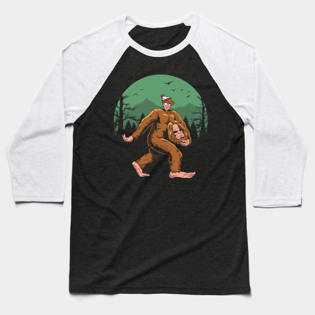 Where is Bigfoot? Baseball T-Shirt by Vincent Trinidad Art